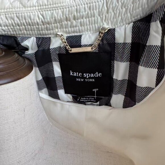 Kate Spade Gingham Quilted Coat - Picture 7 of 9